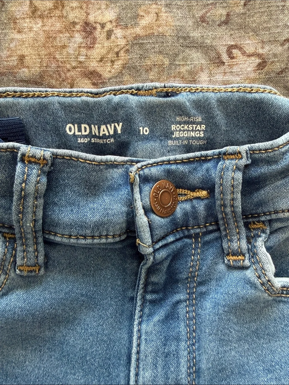 Old Navy 360 Stretch Light Blue Kids Rockstar Jeggings Skinny Jeans